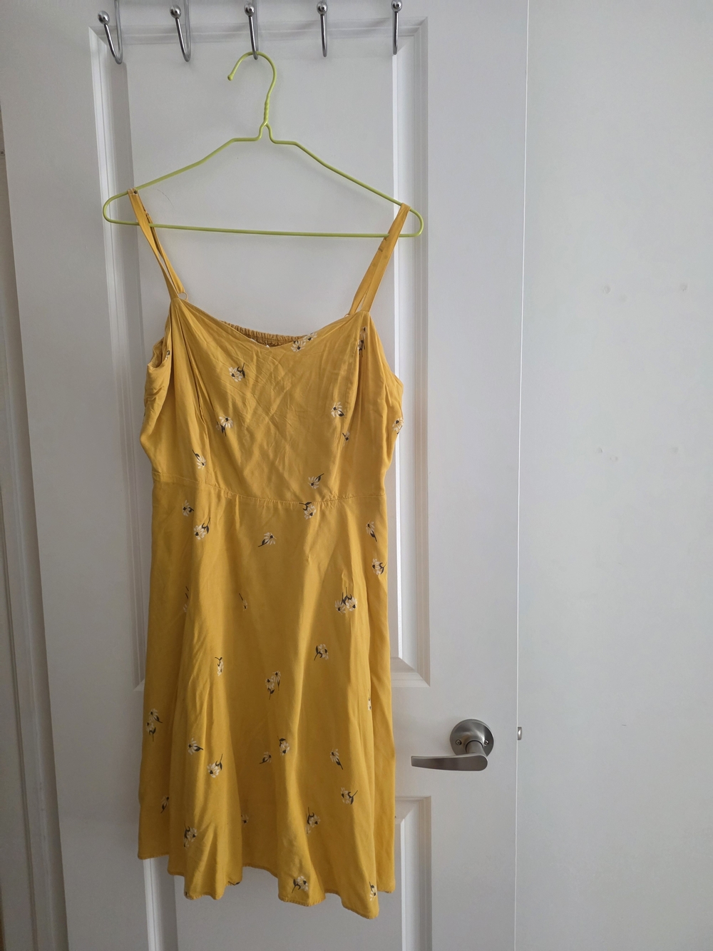 Old Navy Yellow Floral Spaghetti-Strap Mini Dress